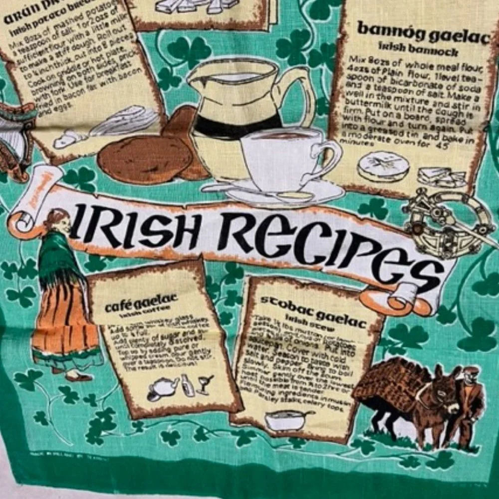 Irish Linen/Cotton Tea Towel ~ Traditional Irish Recipes 19